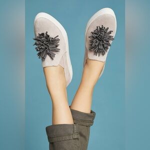 Seychelles Gray Pom Pom Sneakers